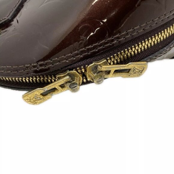 100% Authentic LOUIS VUITTON Alma BB Amarante Monogram Vernis Handbag 685-082924 - Picture 8 of 14